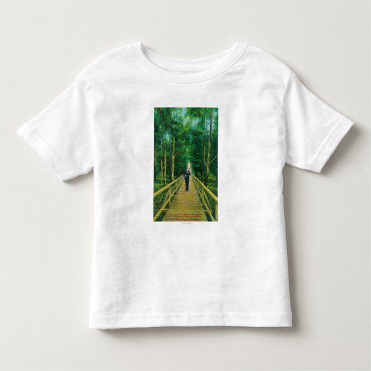 Boardwalk-Uitzicht bij Presidio Kinder Shirts (Voorkant)