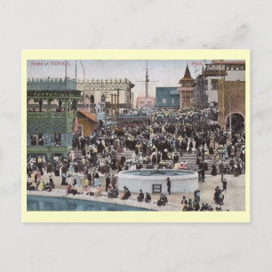Boardwalk, Venetië, Californië 1910 Vintage Briefkaart