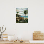 Boardwalk with Life Guard- Psalm 143:8a Poster (Keuken)