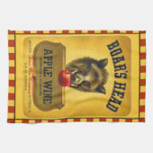 "Boar's Head~Apple Wine Label uit 1940" Theedoek (Horizontaal)