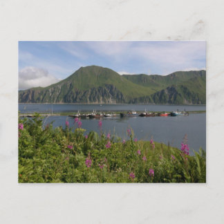 Boat aan de kuil van de Nederlandse haven, Alaska Briefkaart