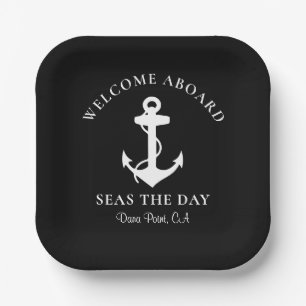 Boat Anchor Black Persoonlijk Papieren Bordje