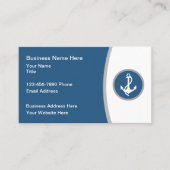 Boat Anchor Marine Theme Moderne Visitekaartjes (Voorkant)