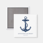Boat Anchor Nautical Wedding Keepsake Custom Magneet (Voorkant / Achterkant)