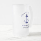 Boat Anchor Navy Blue Matglas Bierpul (Voorkant rechts)