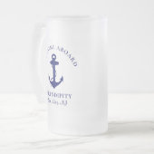 Boat Anchor Navy Blue Matglas Bierpul (Voorkant links)