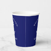 Boat Anchor Navy Blue Papieren Bekers (Rechts)