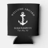 Boat Anchor Personalized Black Blikjeskoeler (Voorkant)