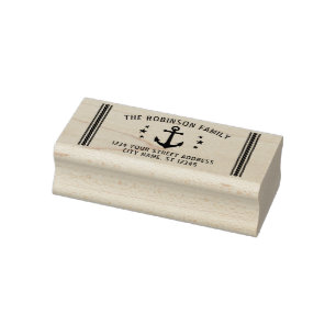 Boat Anchor Stars Familienaam Adres Rubberstempel
