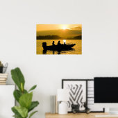 Boat bij zonsopgang poster (Thuiskantoor)