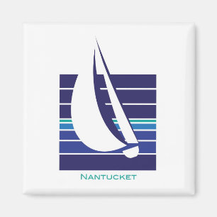 Boat Blues Square_Nantucket magnet Magneet