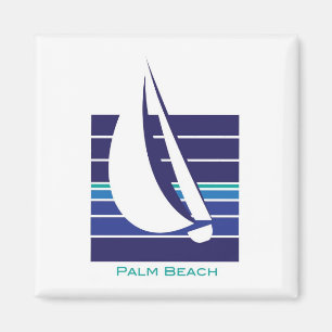 Boat Blues Square_Palm Beach magnet Magneet