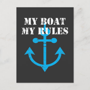 Boat Captain Statement Boating Humor Anchor Briefkaart