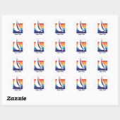 Boat Color Carré_Laguna Beach stickers (Feuille)
