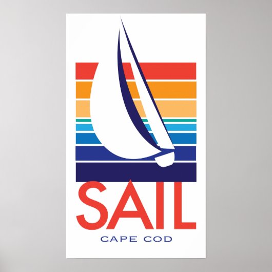 Boat Color Carré_SAIL Cape Cod poster (Devant)