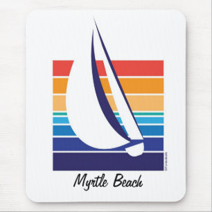 Boat Color Square_Myrtle mousepad Muismat