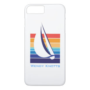 Boat Color Square_oceaan to sunset huts_personaliz iPhone 8 Plus / 7 Plus Hoesje