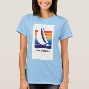 Boat Color Square_San Francisco T-shirt