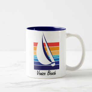 Boat Color Square_Venice Beach Tweekleurige Koffiemok