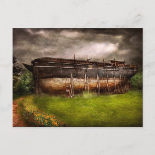 Boat - De bouw van de ark van Noah Briefkaart (Voorkant)