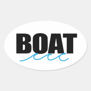 Boat decal ovale sticker