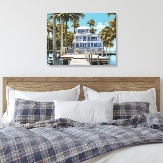 Boat Dock Canvas Print (Insitu (Slaapkamer))