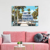 Boat Dock Canvas Print (Insitu (Woonkamer))