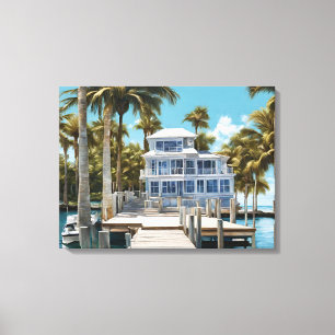 Boat Dock Canvas Print