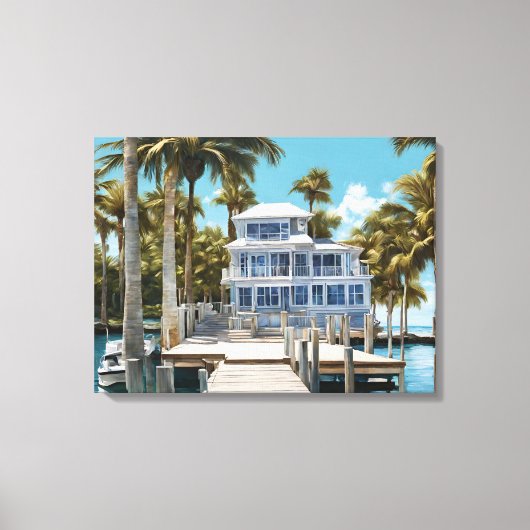 Boat Dock Canvas Print (Voorkant)