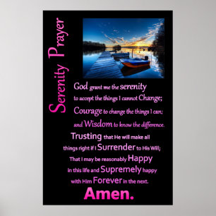 Boat Dock de Serenity Prayer Poster