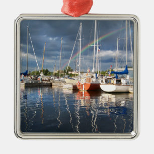 Boat Dock op Marina Foto Metalen Ornament