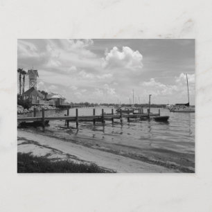 Boat Docks met Bridge Street Clock Tower Briefkaart