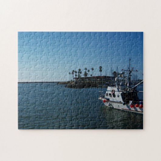 Boat en horizon op Oceanside CA Legpuzzel (Horizontaal)