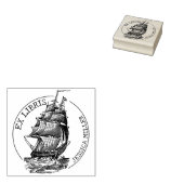 Boat Ex Libris Bibliotheek Boek Rubberstempel (Gestempeld)