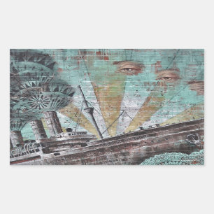 Boat Graffiti Rechthoekige Sticker