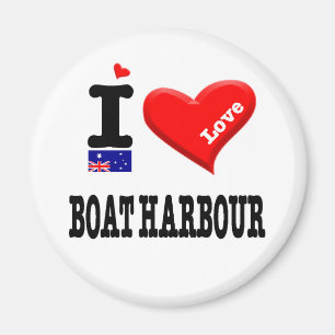 BOAT HARBOR - I Love Magneet