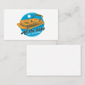 Boat in het meer visitekaartje (Voorkant / Achterkant)