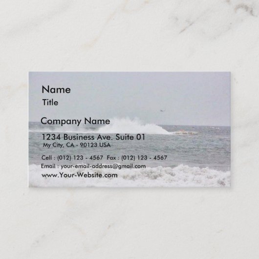 Boat in Race Visitekaartje (Voorkant)