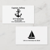 Boat Kaart voor de zeilliefhebber Visitekaartje (Voorkant / Achterkant)