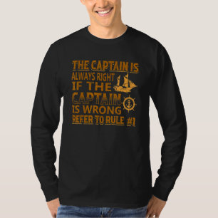 Boat Kapitein Cruise Rules T-shirt