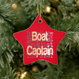 Boat Kapitein Extraordinaire Keramisch Ornament