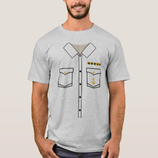 Boat Kapitein Uniform Costume Halloween T-shirt