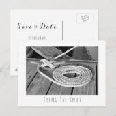 Boat Line Save the Date Aankondigingskaart (Voorkant / Achterkant)