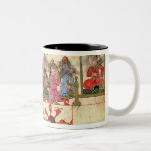 Boat met Automata, illustratie Tweekleurige Koffiemok
