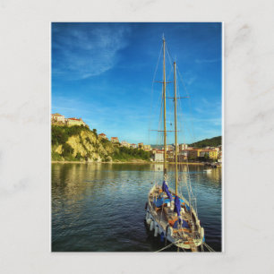 Boat Nadert Shore Agropoli Briefkaart