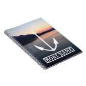Boat Name Anchor Captains Log Notitieboek (Rechterzijde)