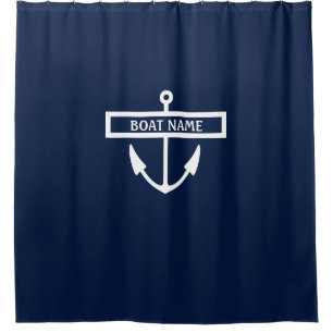 Boat Name Anchor Douchegordijn