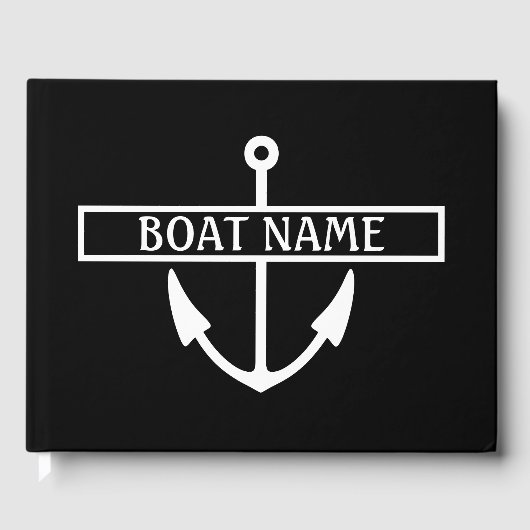 Boat Name Anchor Gastenboek (Voorkant)