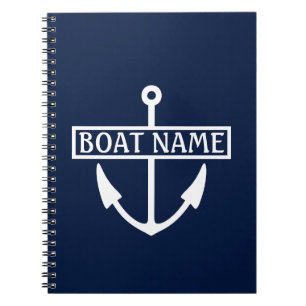Boat Name Anchor Kapitein Logboek Notitieboek