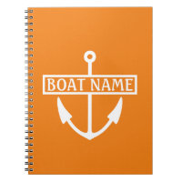 Boat Name Anchor Kapitein Logboek